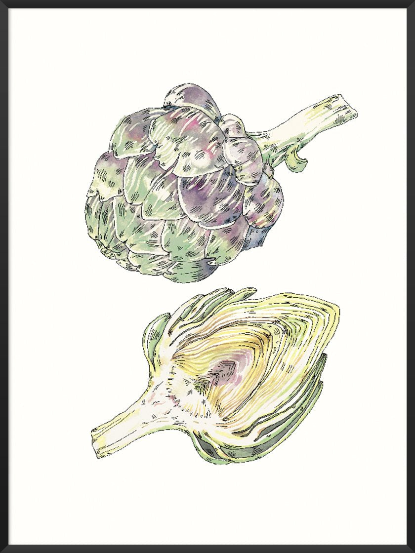 Vintage Hand Painted Artichoke - ヴィンテージアーティチョーク ポスター