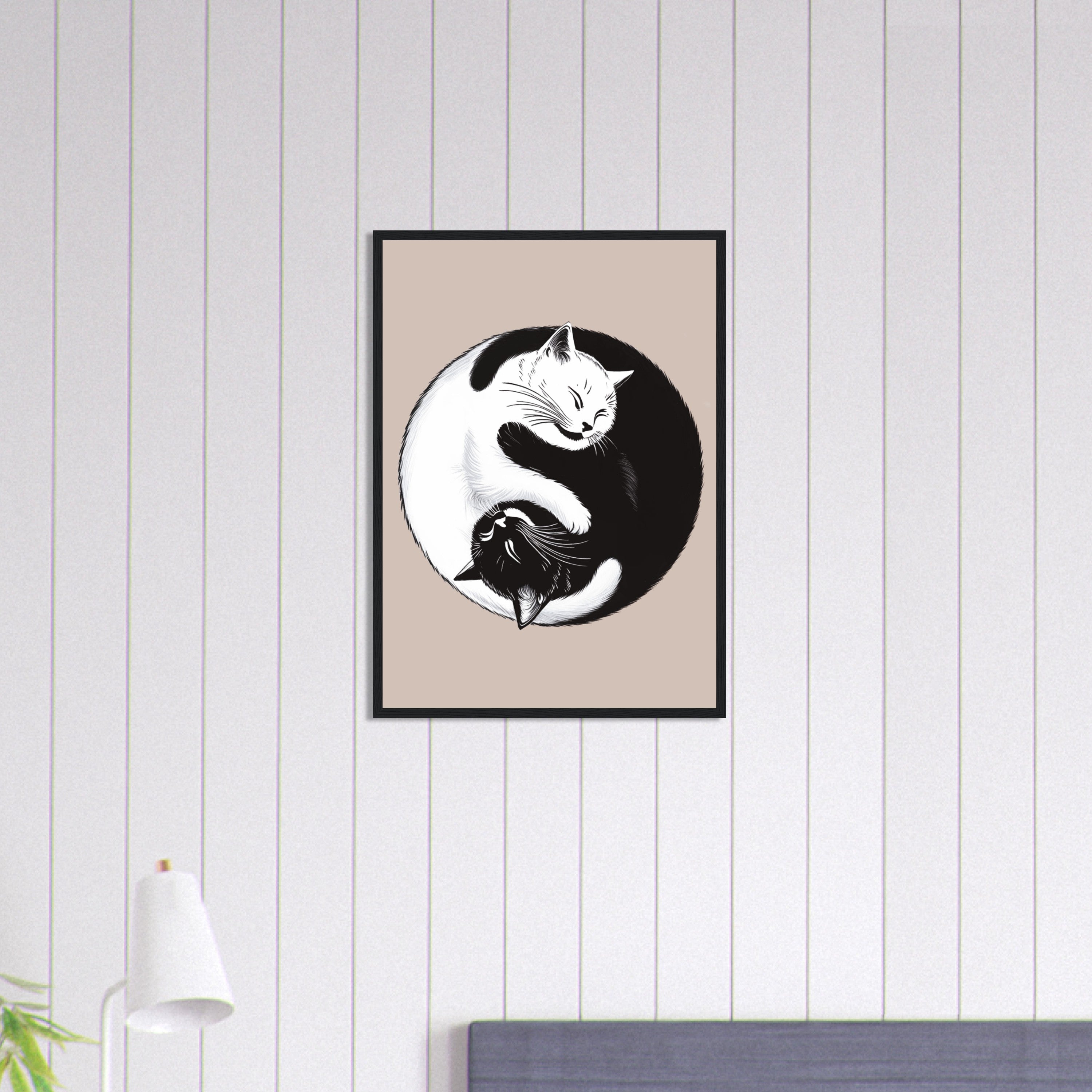 Yin Yang Cats poster - 陰陽猫