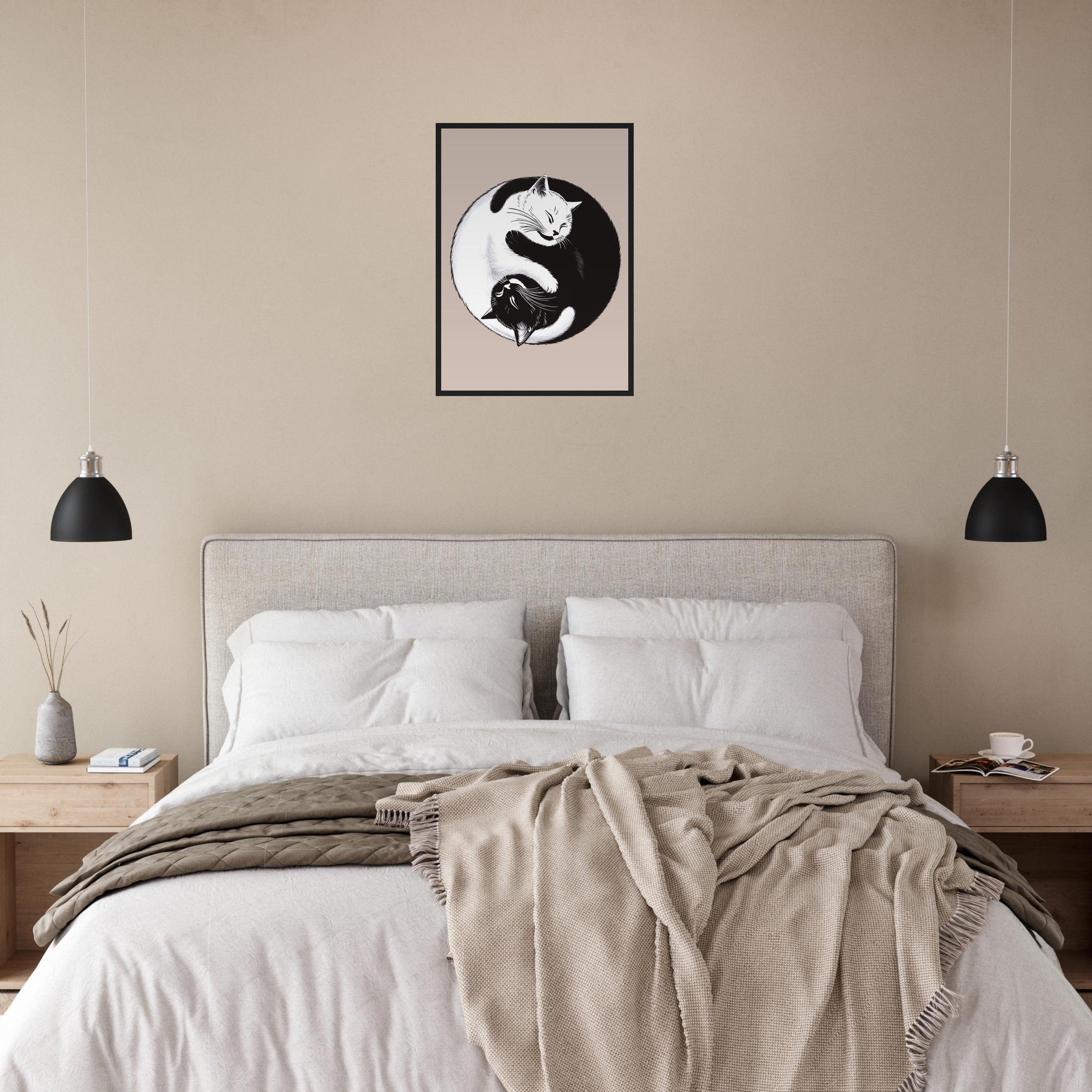 Yin Yang Cats poster - 陰陽猫