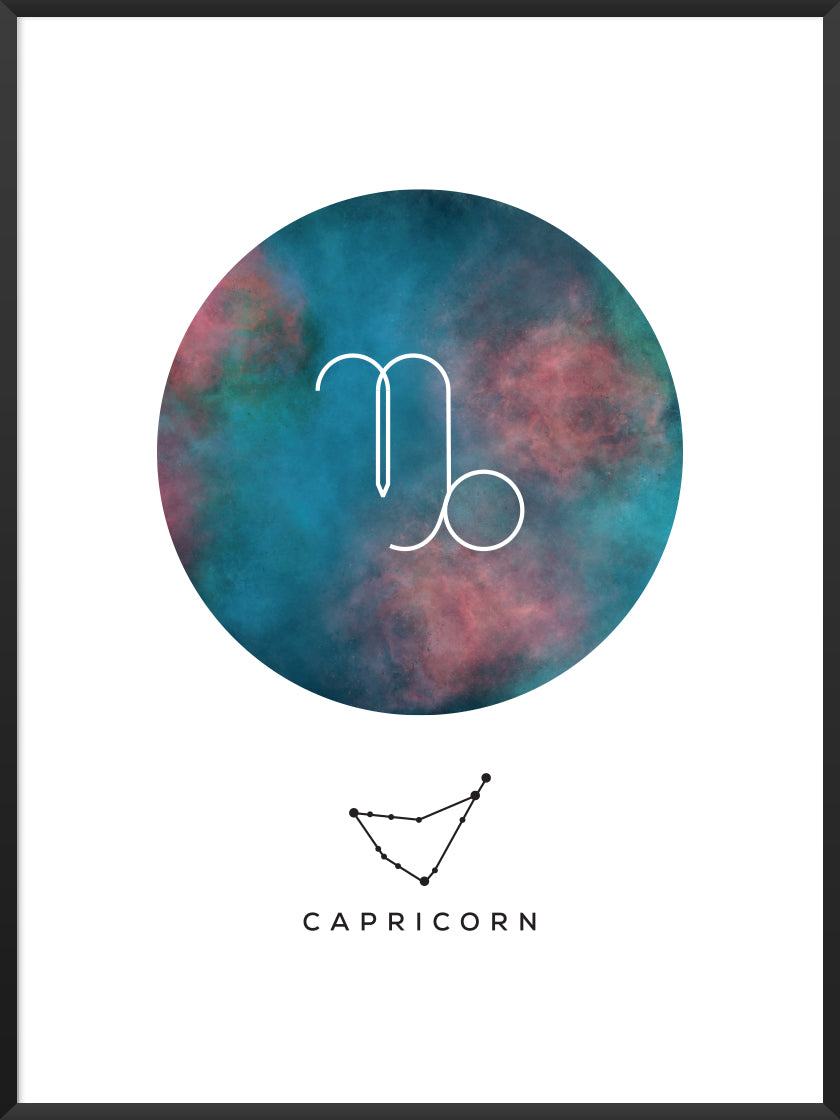 Capricorn 山羊座 - 山羊座 星座ポスター
