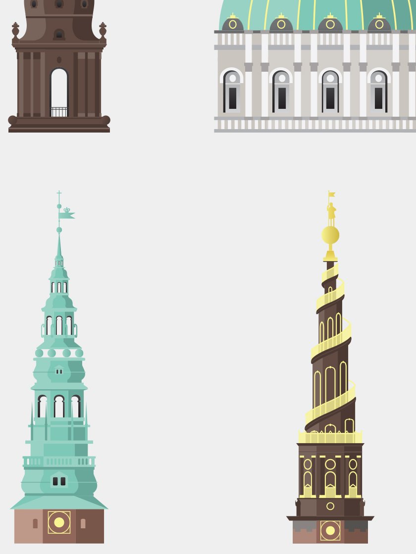 10 Towers of Copenhagen - コペンハーゲン10タワー ポスター