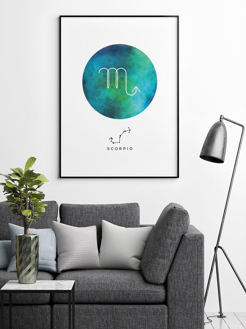 Scorpio 蠍座 - 蠍座 星座ポスター