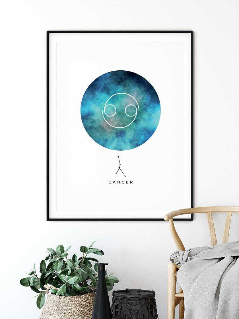 Cancer 蟹座 - 蟹座 星座ポスター