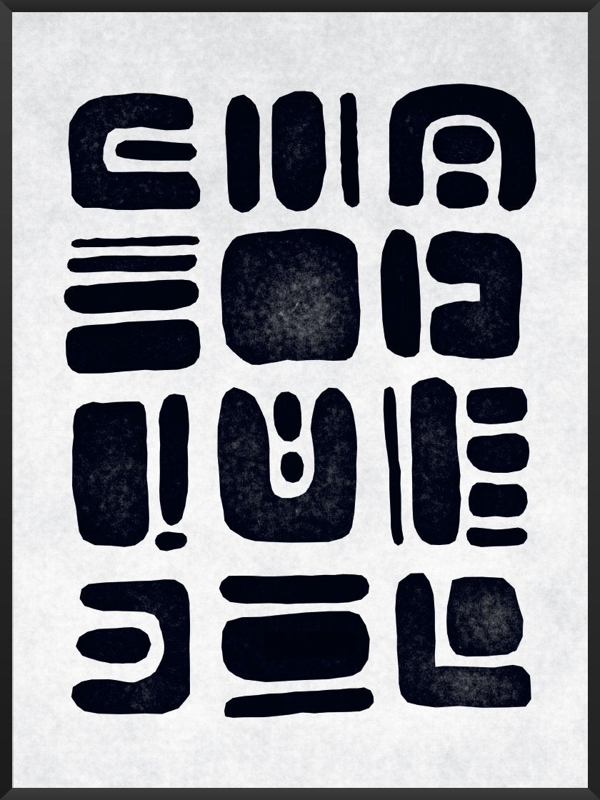 Abstract Cutout - 抽象思考 切り絵ポスター