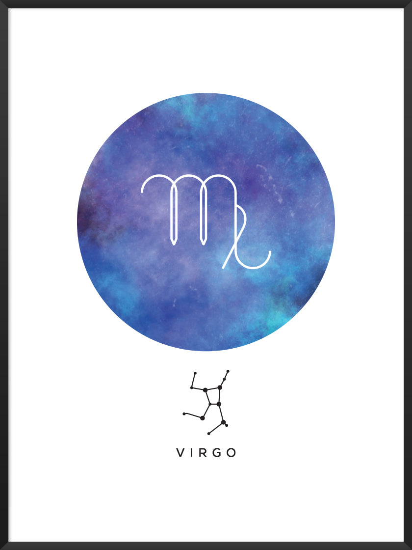 Virgo 乙女座 - 乙女座 星座ポスター