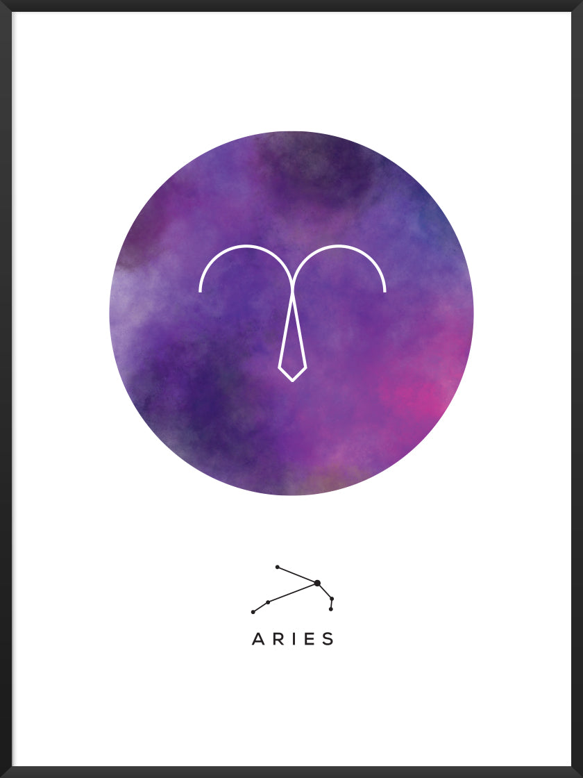 Aries 牡羊座 - 牡羊座 星座ポスター