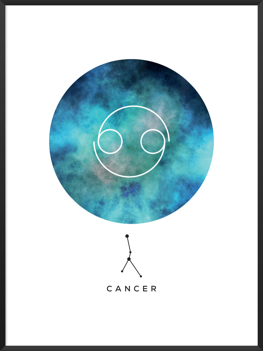 Cancer 蟹座 - 蟹座 星座ポスター