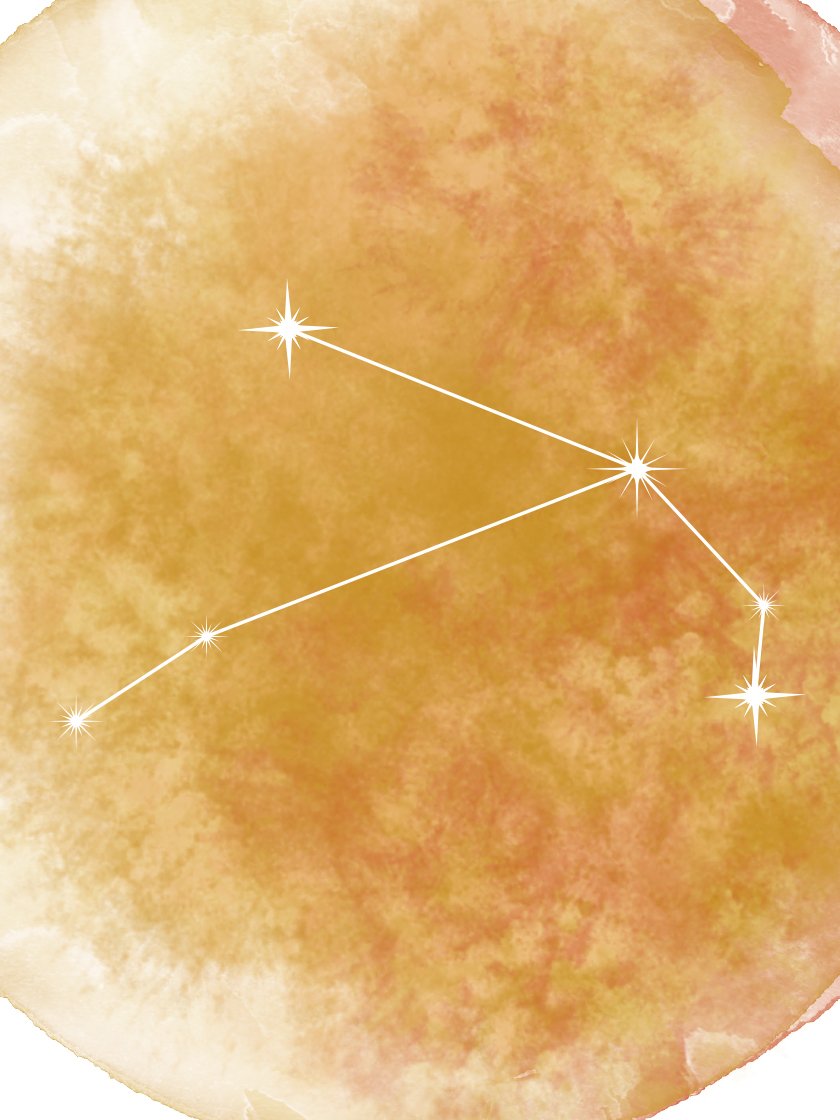 Aries Watercolour 牡羊座 - 牡羊座 水彩 星座ポスター