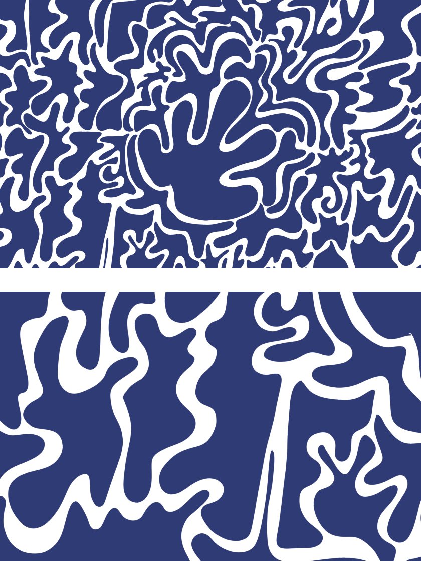 Abstract Blue Puzzle - ブルーパズル ポスター
