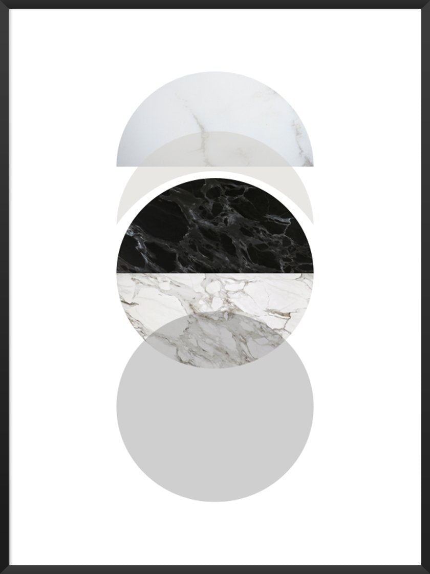 Marble Phases of Moon - 月のマーブルフェイズ ポスター
