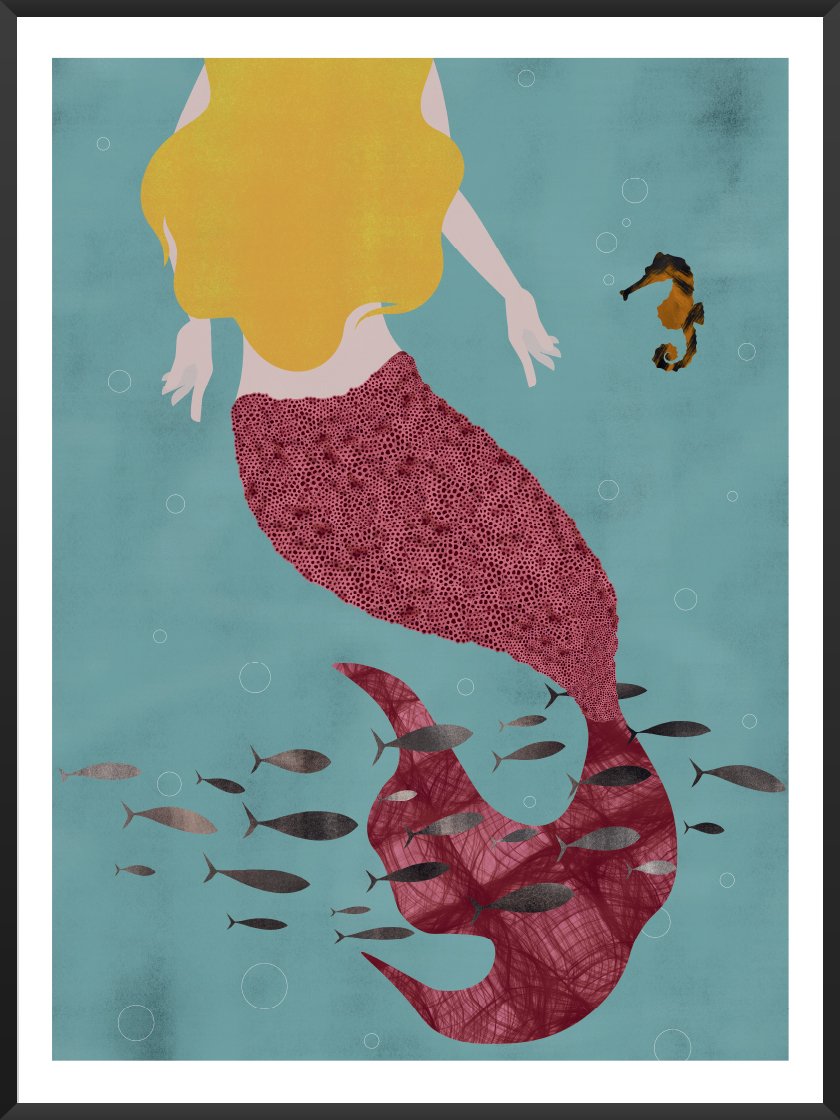 The Little Mermaid by Andersen - 人魚姫byアンデルセン ポスター