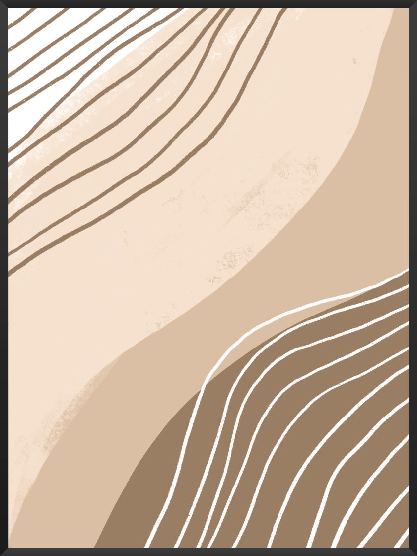 Beige Lines - ベージュライン ポスター