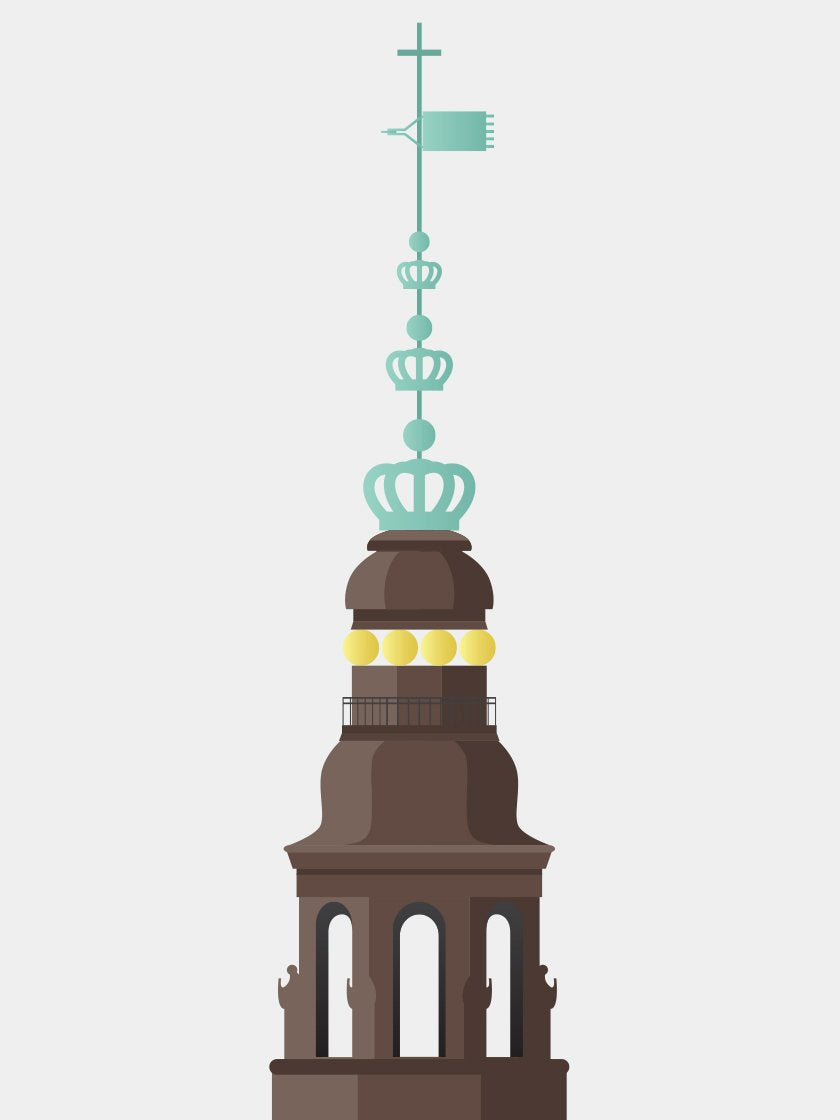 Christiansborg Slot - クリスチャンスボー城 コペンハーゲンタワー ポスター