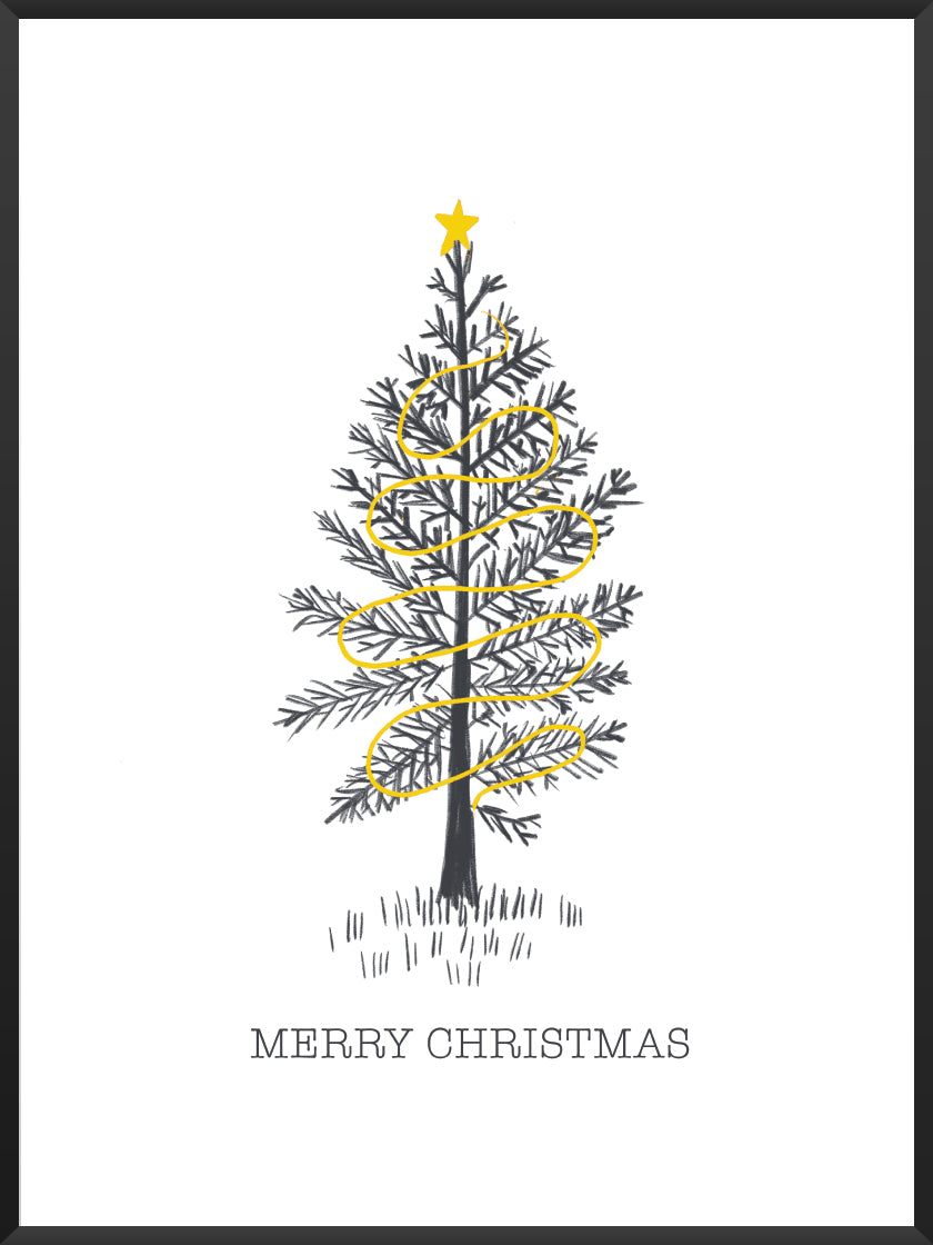 Minimalist Christmas Tree - ミニマリストクリスマスツリー ポスター