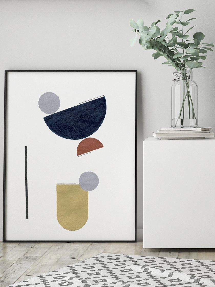 Abstract Geometric Textures - 幾何学様式の質感 ポスター