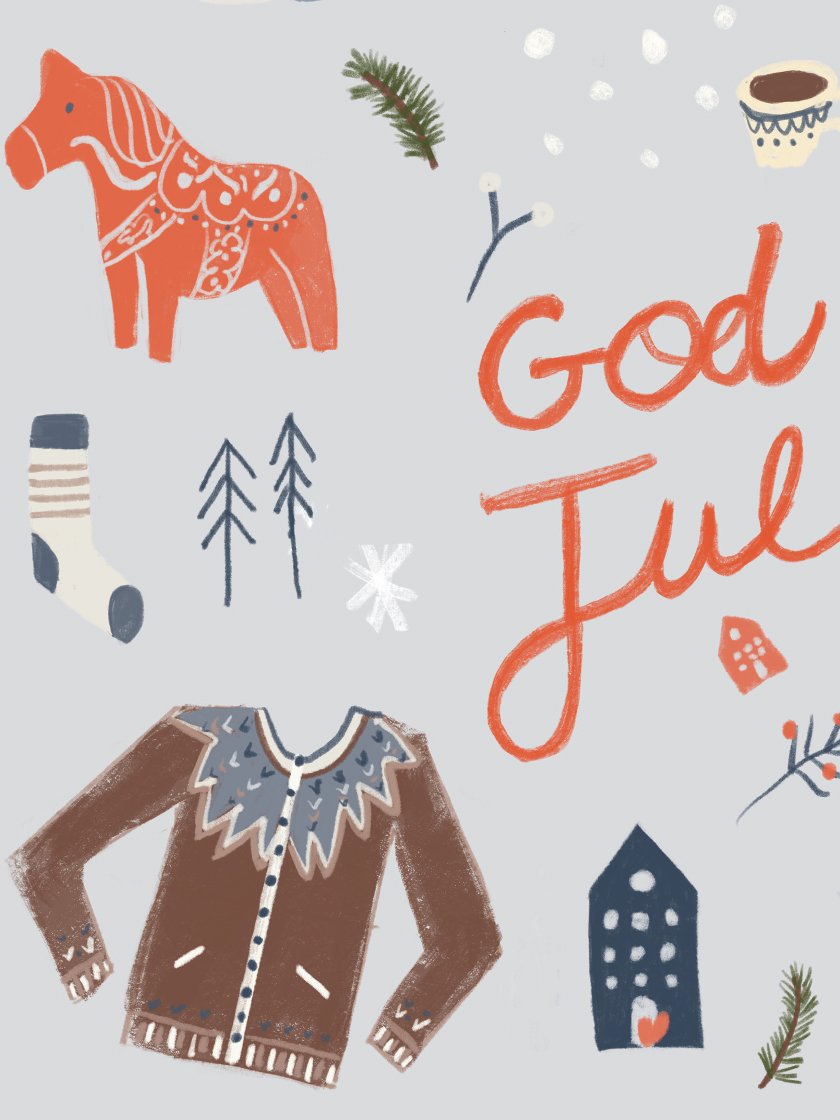 God Jul - ゴーユール クリスマス ポスター