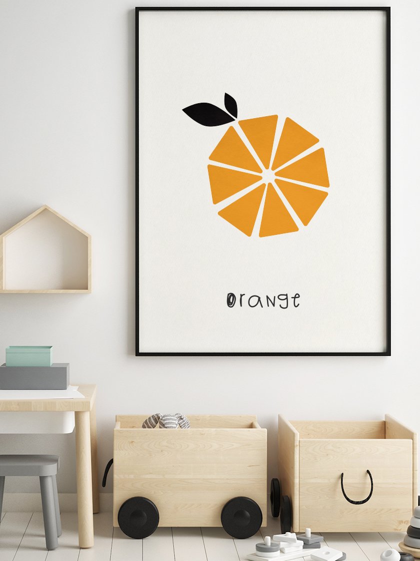 Orange - オレンジ キッズルームポスター