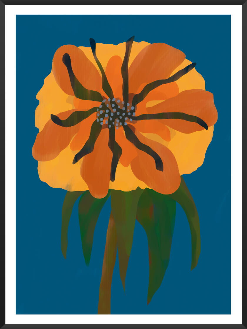 Orange Peony - オレンジの牡丹