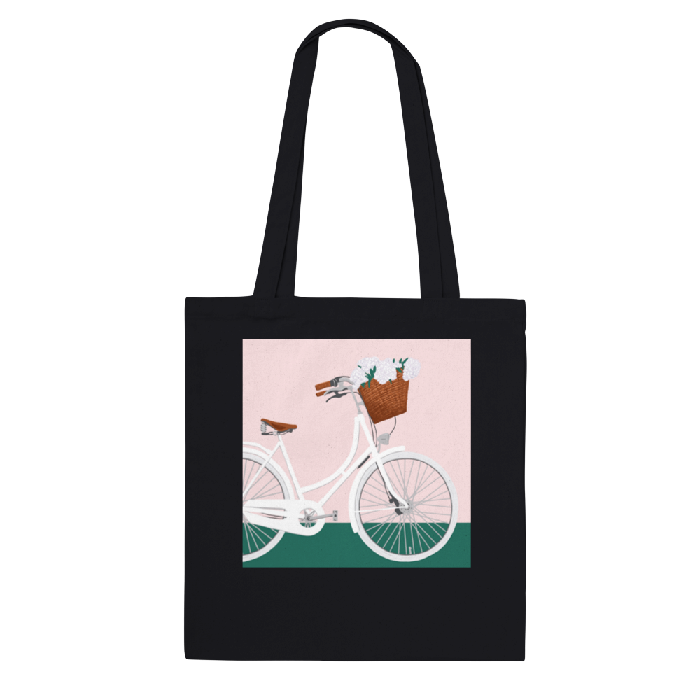 Biking Into Spring Tote Bag -  春に乗ってトートバッグ