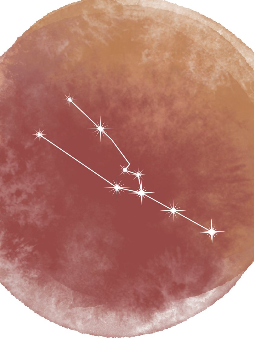 Taurus Watercolour 牡牛座 - 牡牛座 水彩 星座ポスター