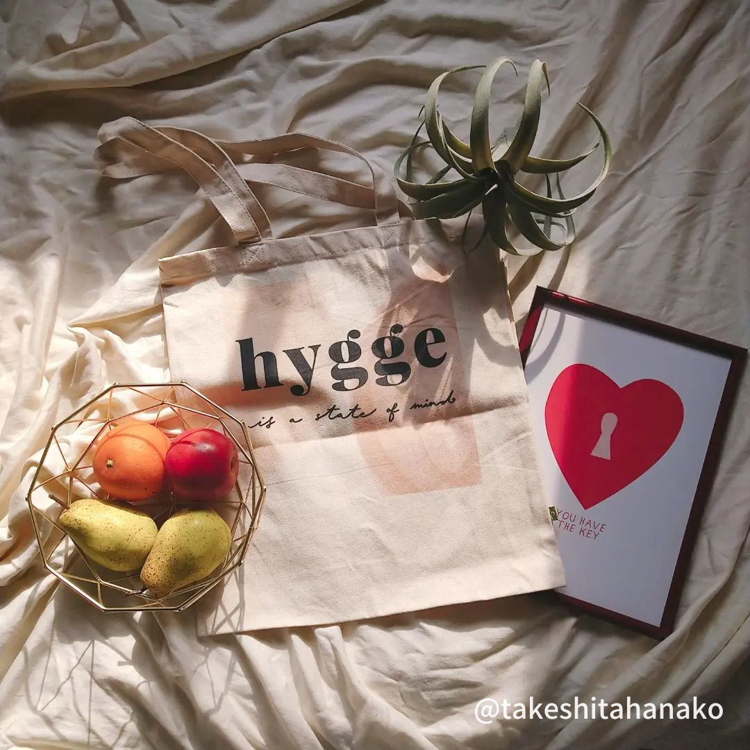 Hygge Is A State Of Mind Tote Bag -  ヒュッゲな心トートバッグ