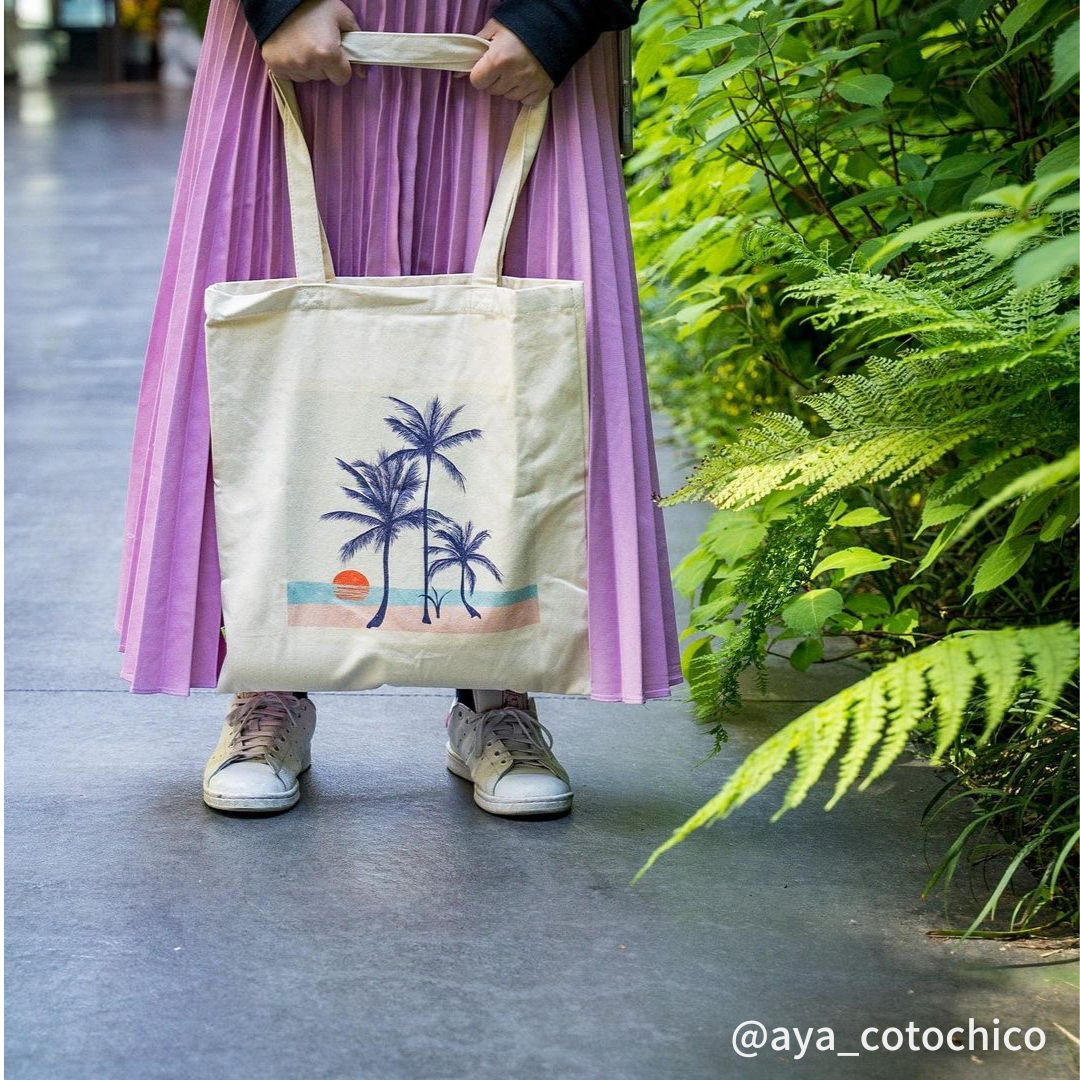 Palms On The Beach Tote Bag -  ヤシの木とビーチトートバッグ