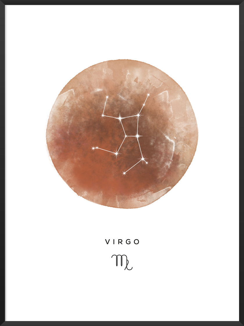 Virgo Watercolour 乙女座 - 乙女座 水彩 星座ポスター