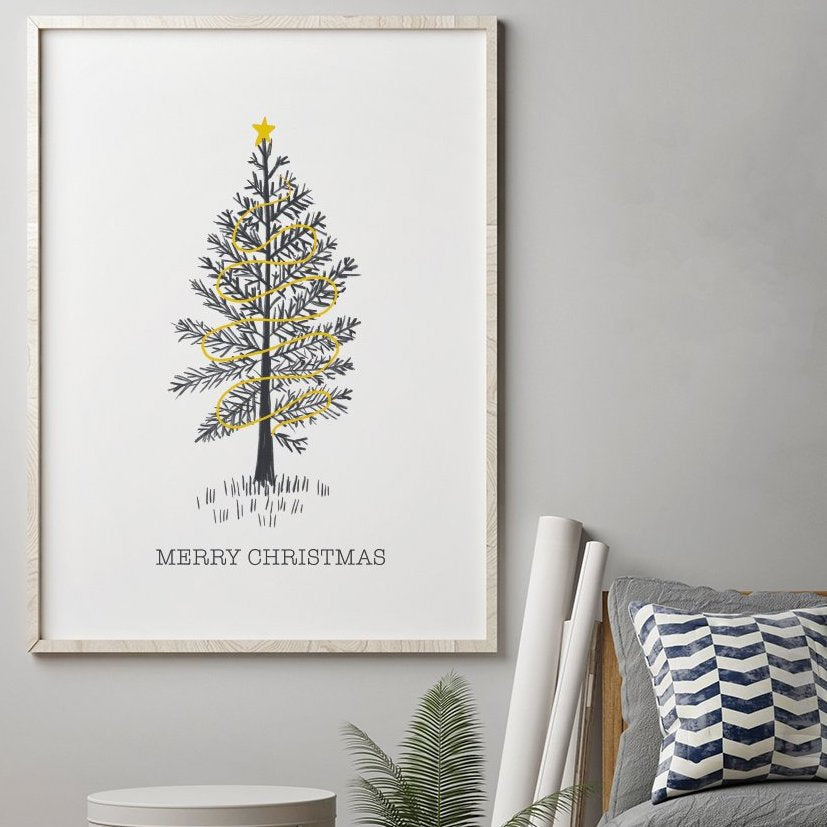 北欧デザインのおしゃれなクリスマスポスターコレクション