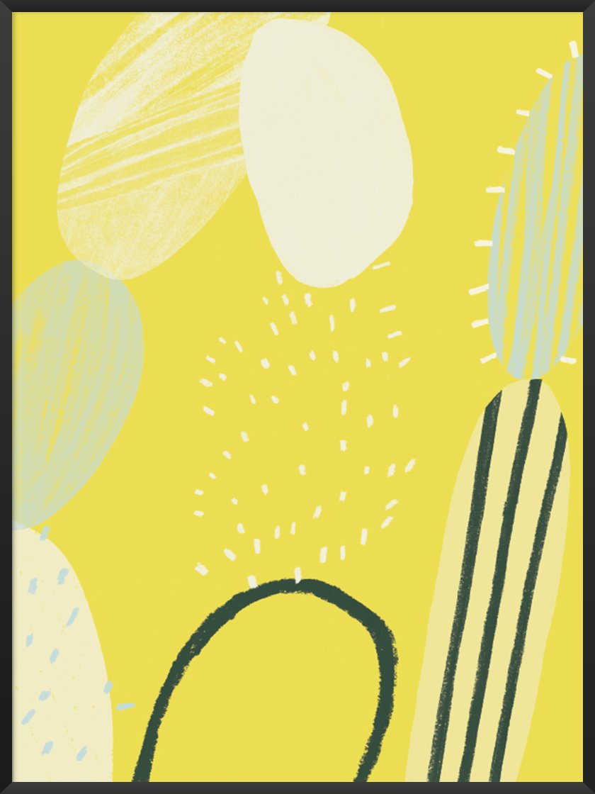 Abstract Cactus - サボテン ポスター