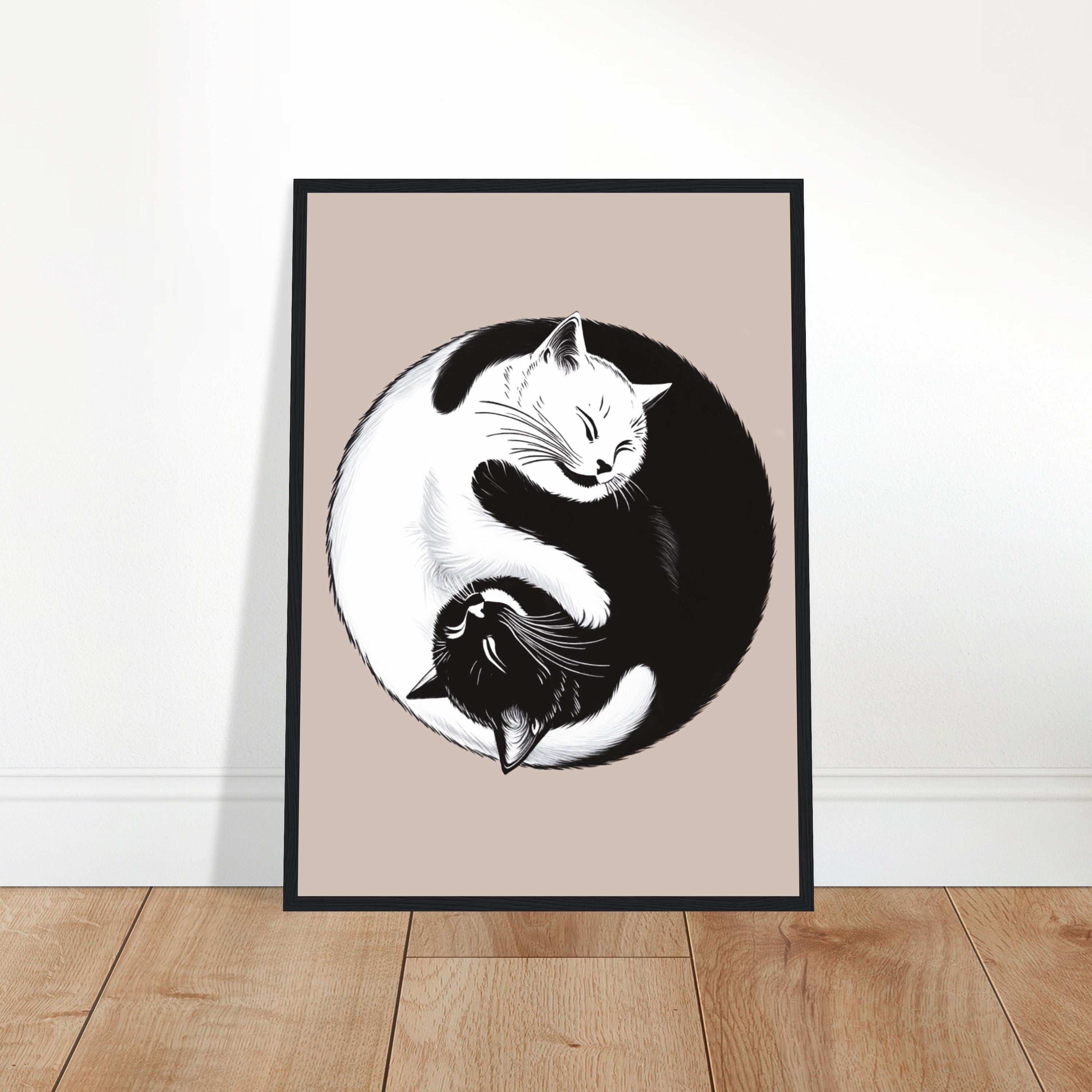 Yin Yang Cats poster - 陰陽猫