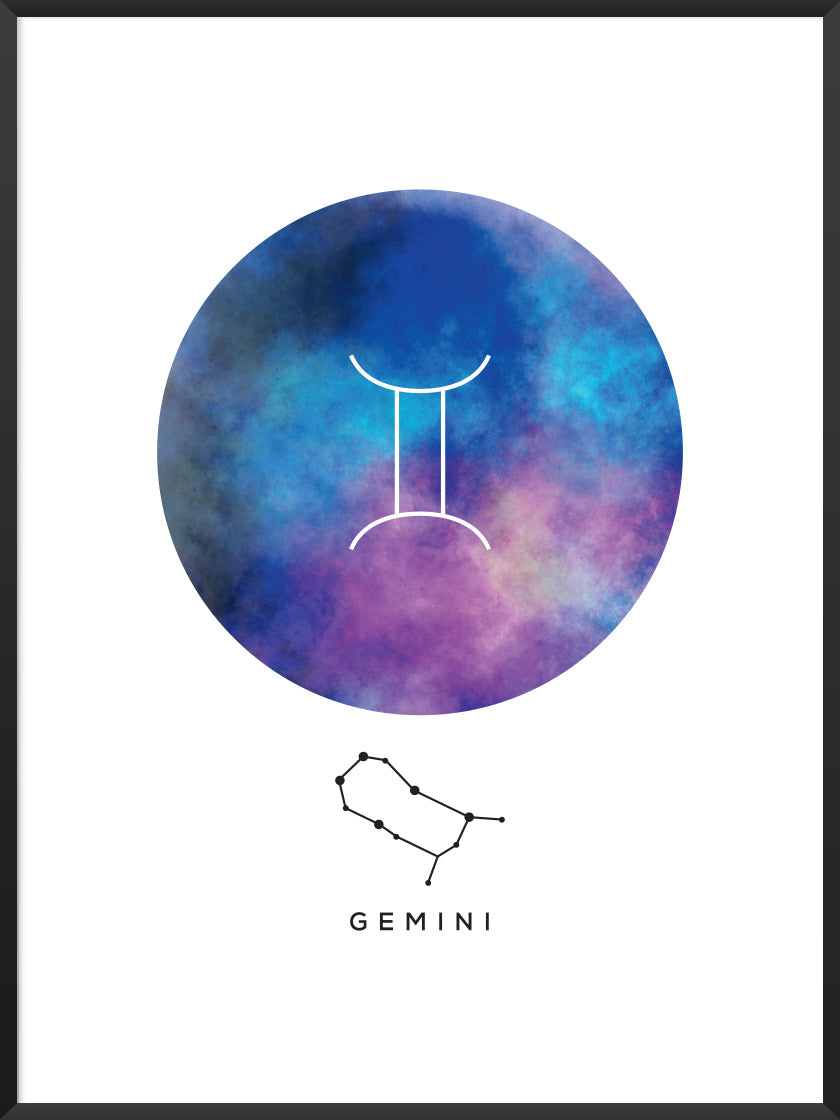 Gemini 双子座 - 双子座 星座ポスター