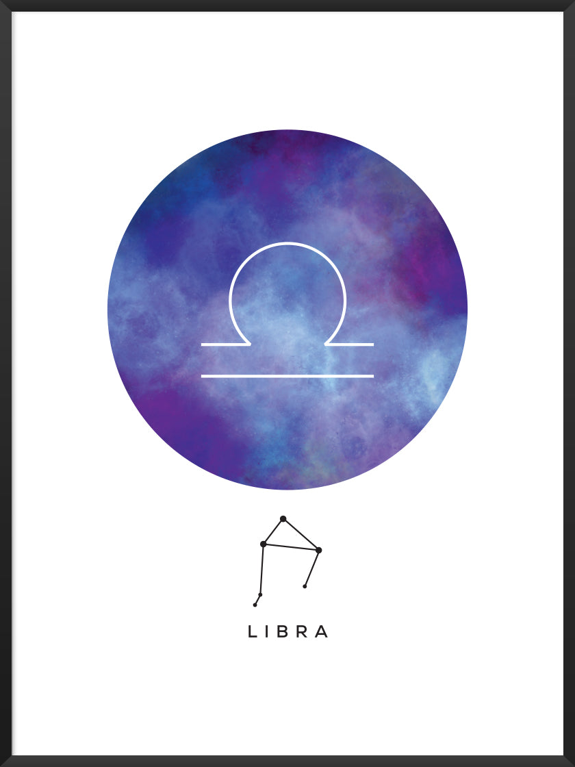 Libra 天秤座 - 天秤座 星座ポスター