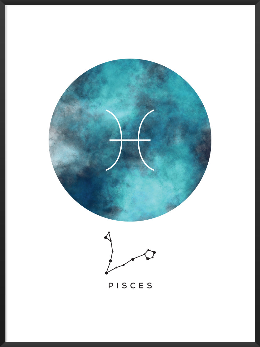 Pisces 魚座 - 魚座 星座ポスター