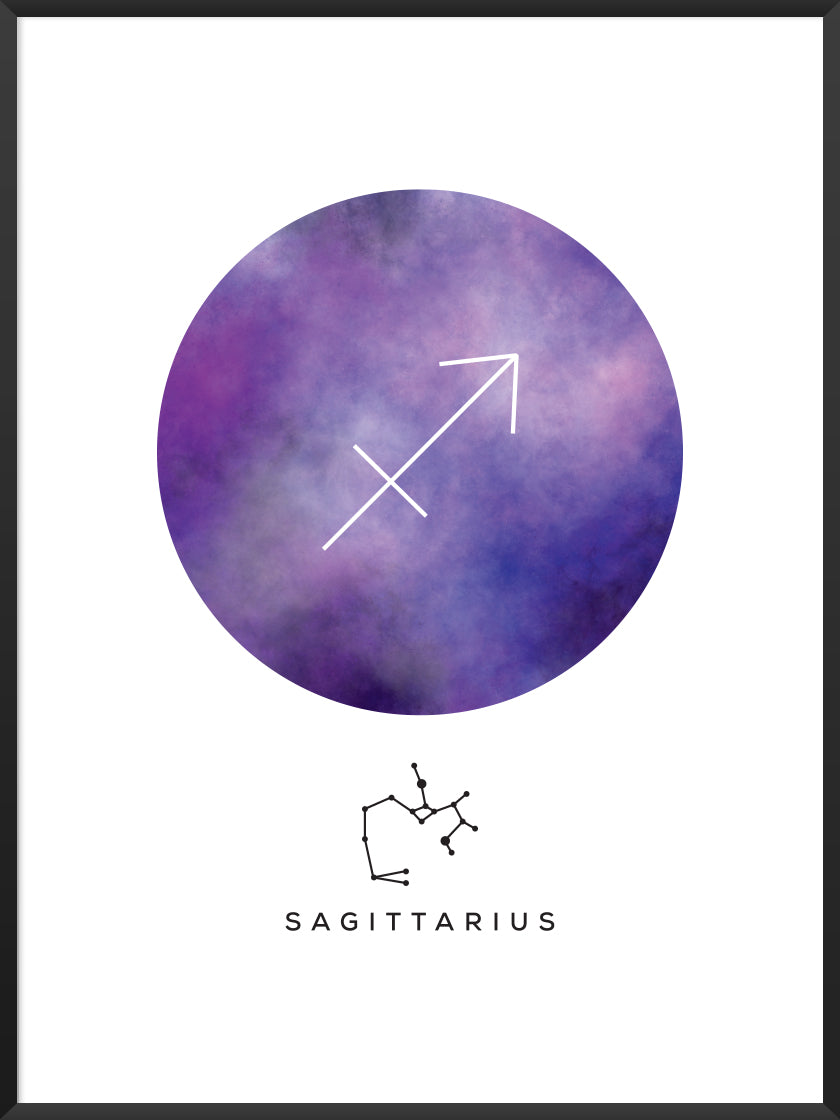 Sagittarius 射手座 - 射手座 星座ポスター