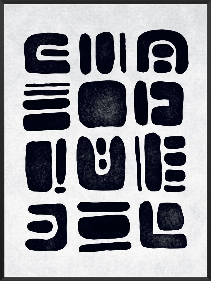 Abstract Cutout - 抽象思考 切り絵ポスター