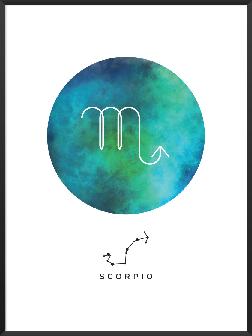Scorpio 蠍座 - 蠍座 星座ポスター