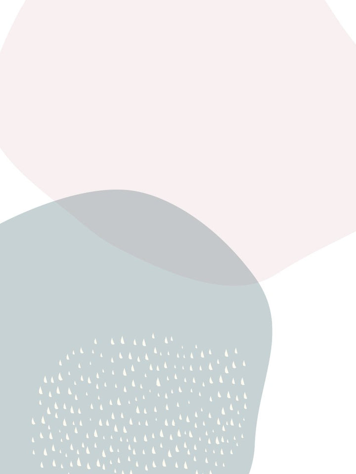 Blue and Pink Circle Pastel Shapes - ブルーとピンク パステルサークルシェイプス ポスター