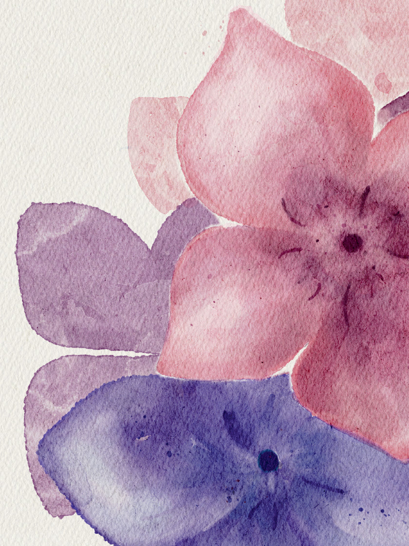 Purple Hydrangea - 紫陽花 ポスター