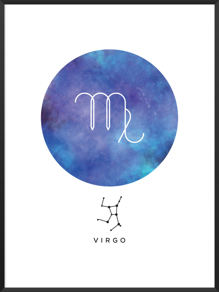 Virgo 乙女座 - 乙女座 星座ポスター