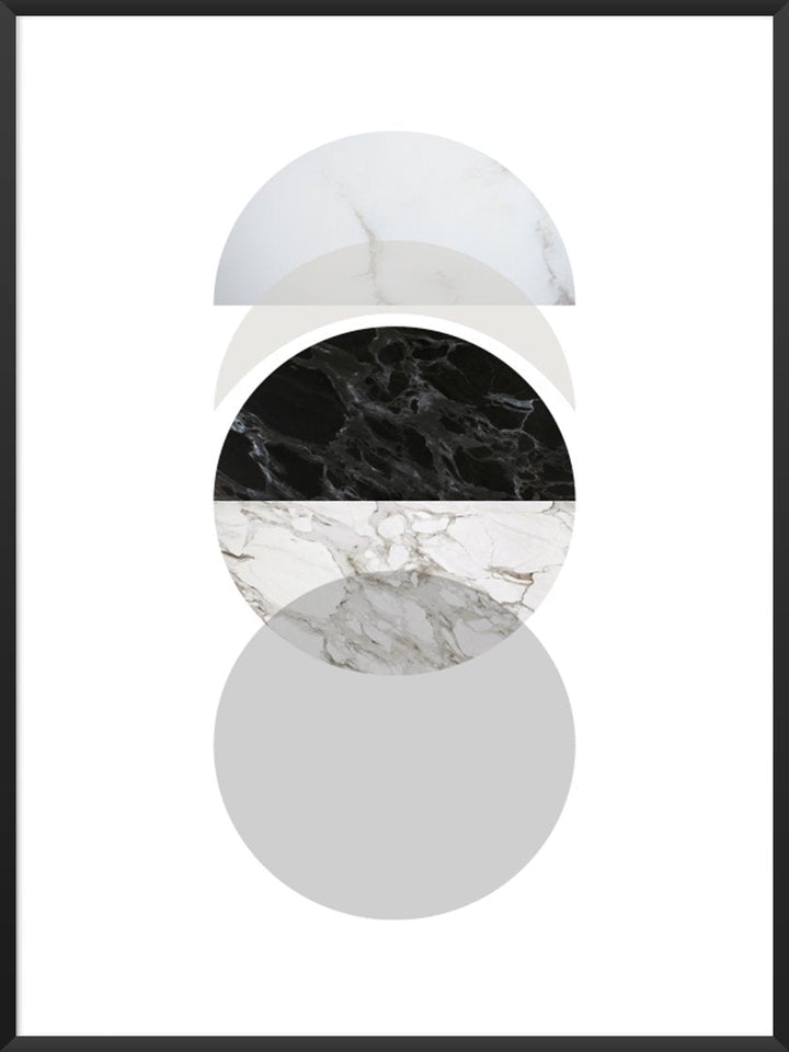 Marble Phases of Moon - 月のマーブルフェイズ ポスター