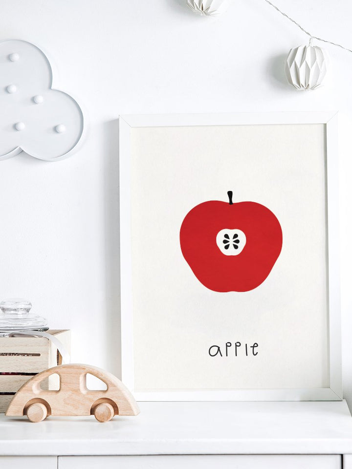 Apple - リンゴ キッズルームポスター