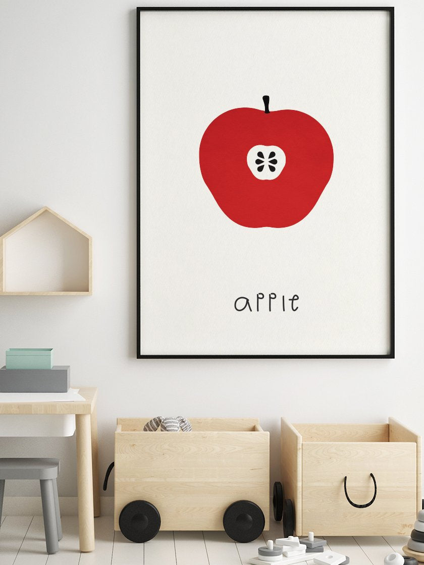 Apple - リンゴ キッズルームポスター
