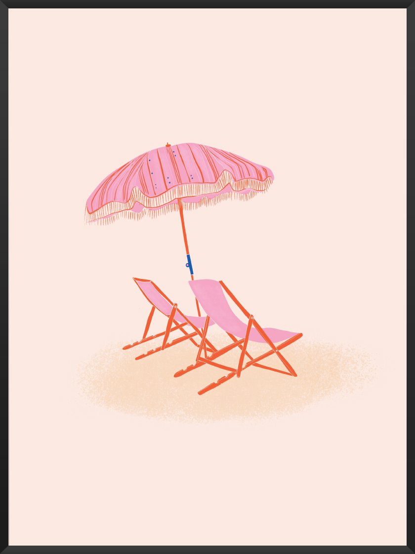 Beach Chairs - ビーチチェア ポスター