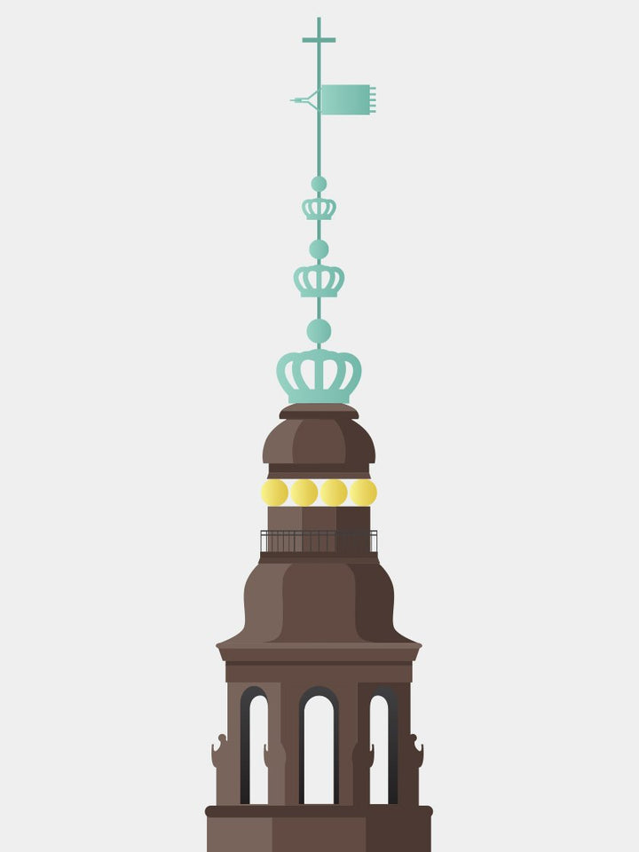 Christiansborg Slot - クリスチャンスボー城 コペンハーゲンタワー ポスター