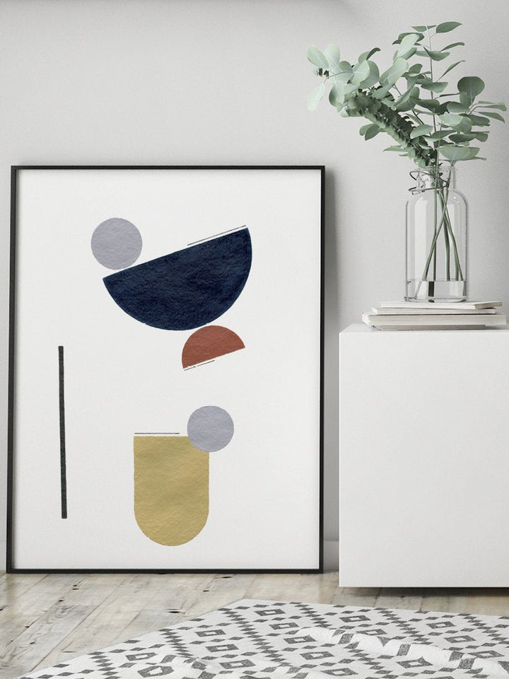 Abstract Geometric Textures - 幾何学様式の質感 ポスター