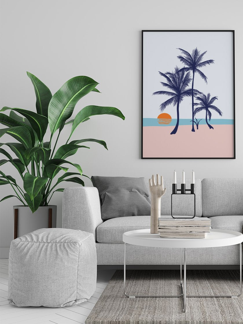 Palms on the Beach - ヤシの木とビーチ ポスター