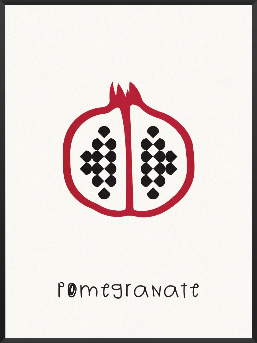 Pomegranate - ザクロ キッズルームポスター