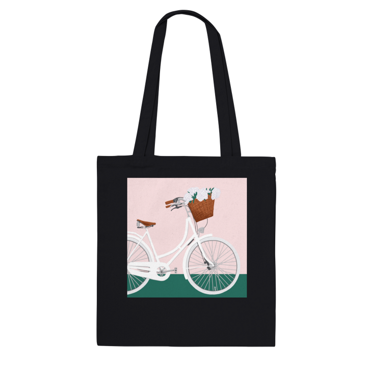 Biking Into Spring Tote Bag -  春に乗ってトートバッグ