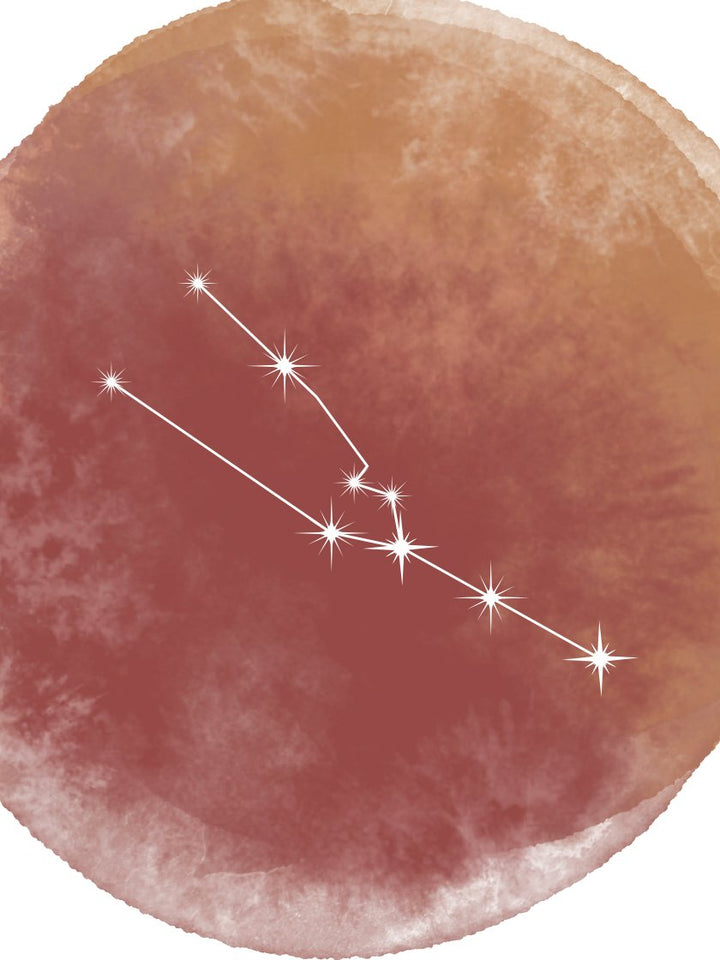 Taurus Watercolour 牡牛座 - 牡牛座 水彩 星座ポスター