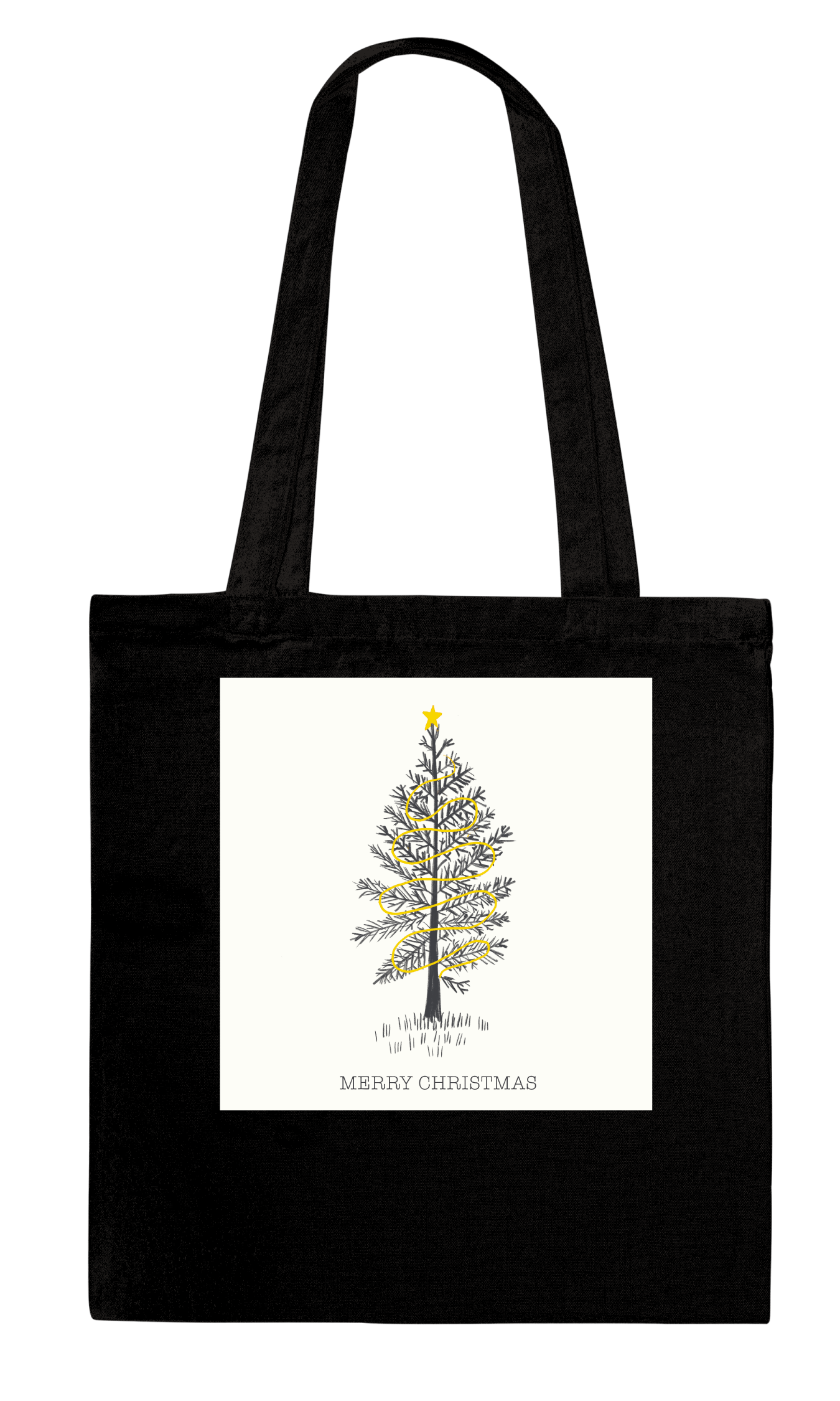 Minimalist Christmas Tree Tote Bag -  ミニマリストクリスマスツリートートバッグ